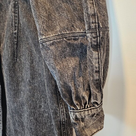 GANNI Acid Wash Denim Wrap Dress - Picture 6 of 13